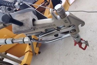 Linha de pulverização de pavimento sem ar, pintura a frio, máquina de marcação de estradas de arma única