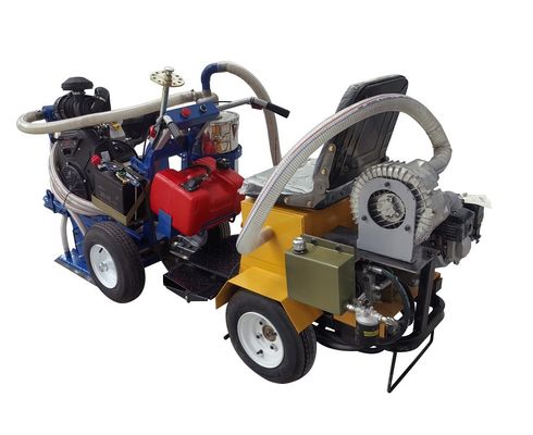Máquina de remoção de marcação de linha de estrada de cabeça de moagem PCD com motor de gasolina de resfriamento por ar de 35 hp e sucção