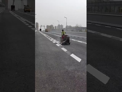 Máquina de marcação de estradas em termoplástico de empurrão com assento